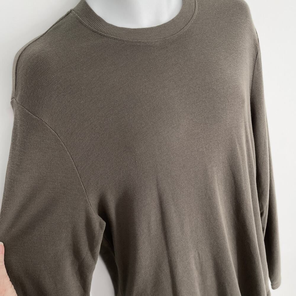 Cotton Citizen NEW Mens Hendrix Crew Shirt Long Sleeves Lightweight Size L Taupe - Picture 2 of 8
